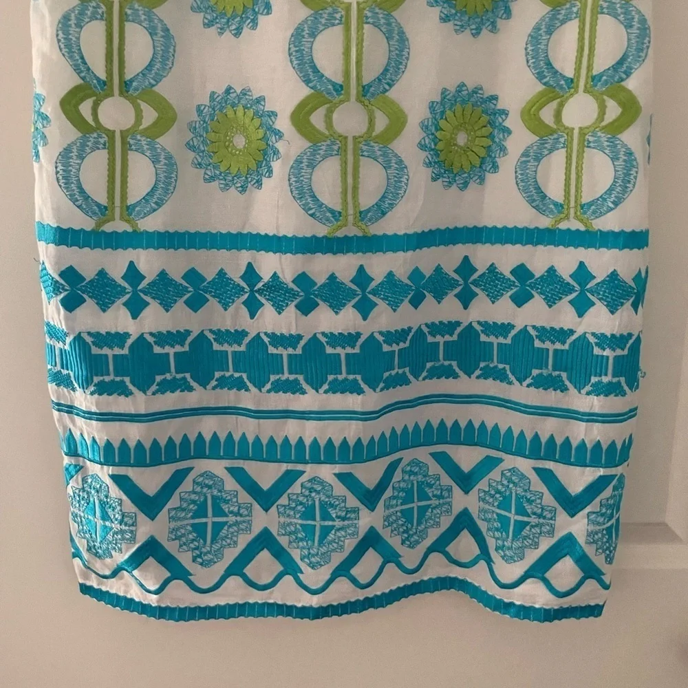 NWT Gretchen Scott Designs Dahlia Delight Embroidered Cotton Floral Shift Dress - Picture 3 of 8